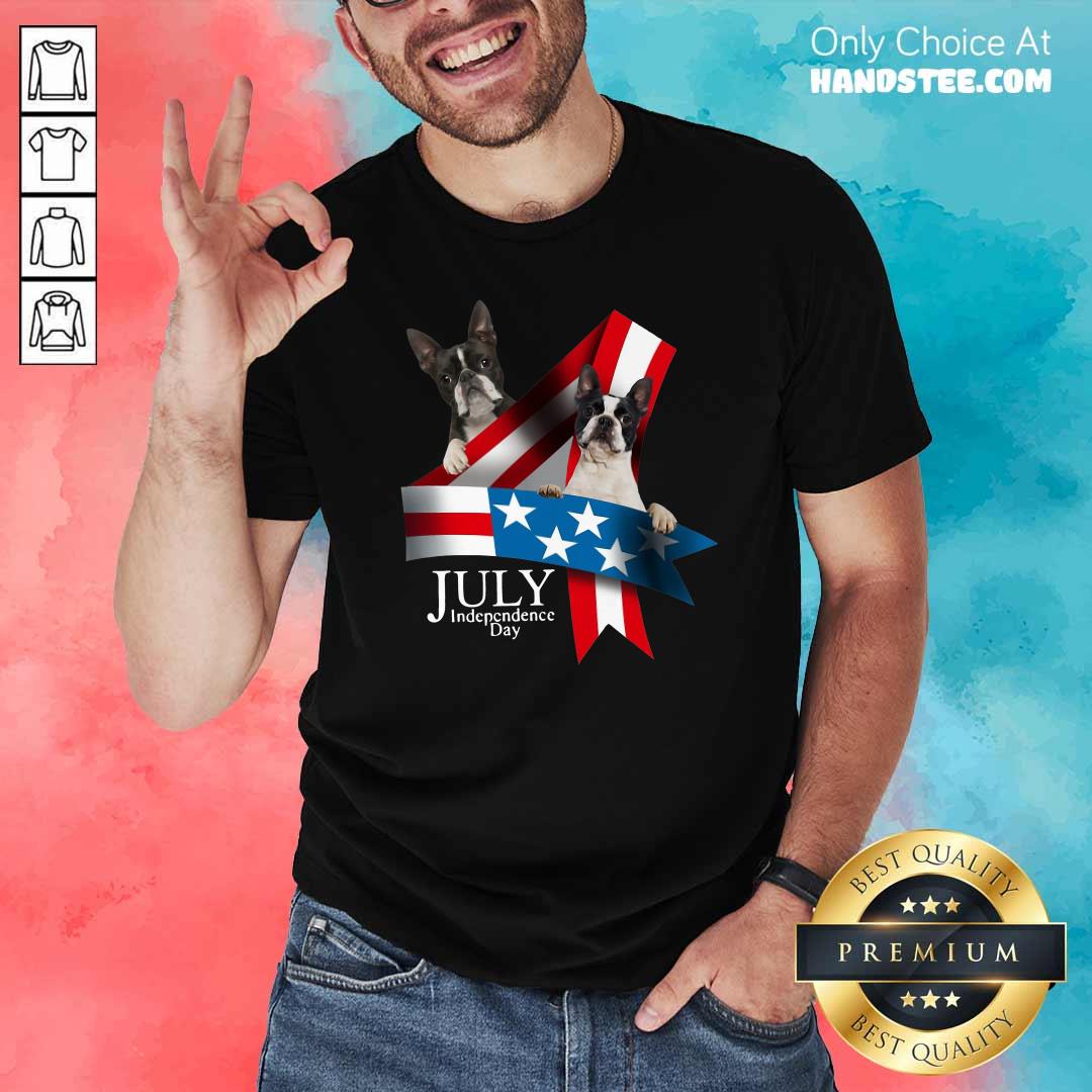 Funny American Flag French Bulldog 4 Of July Independence Day Shirt