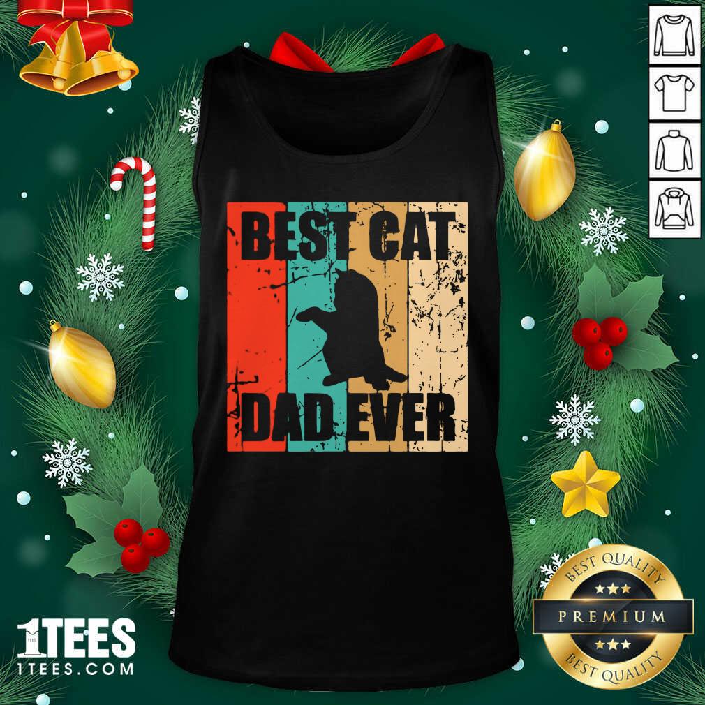 Funny Best Cat Dad Ever Vintage Shirt