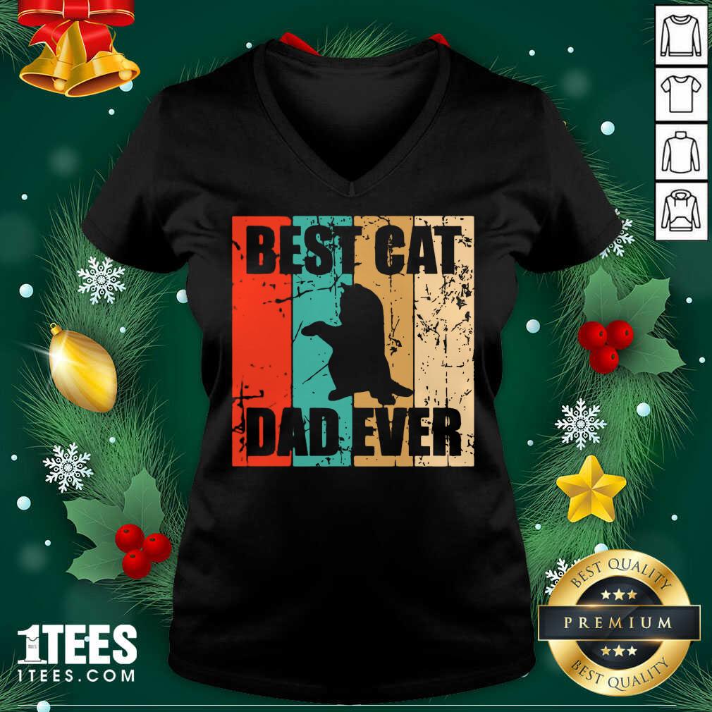 Funny Best Cat Dad Ever Vintage Shirt