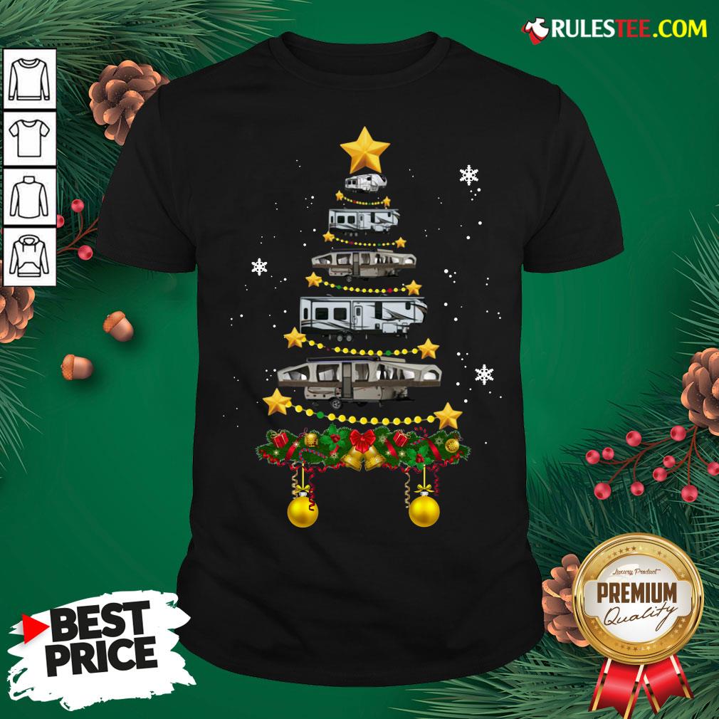 Funny Camping Car Christmas Tree Shirt