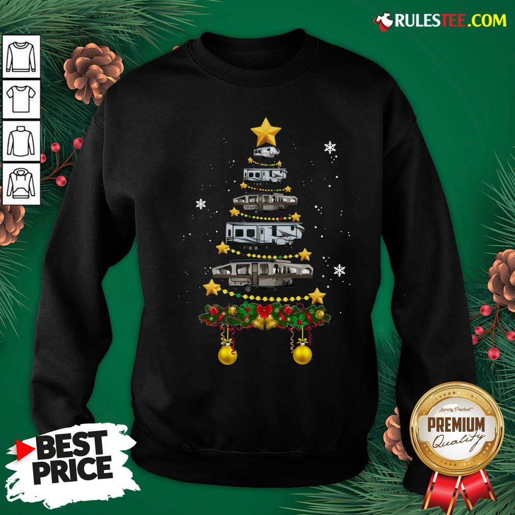 Funny Camping Car Christmas Tree Shirt