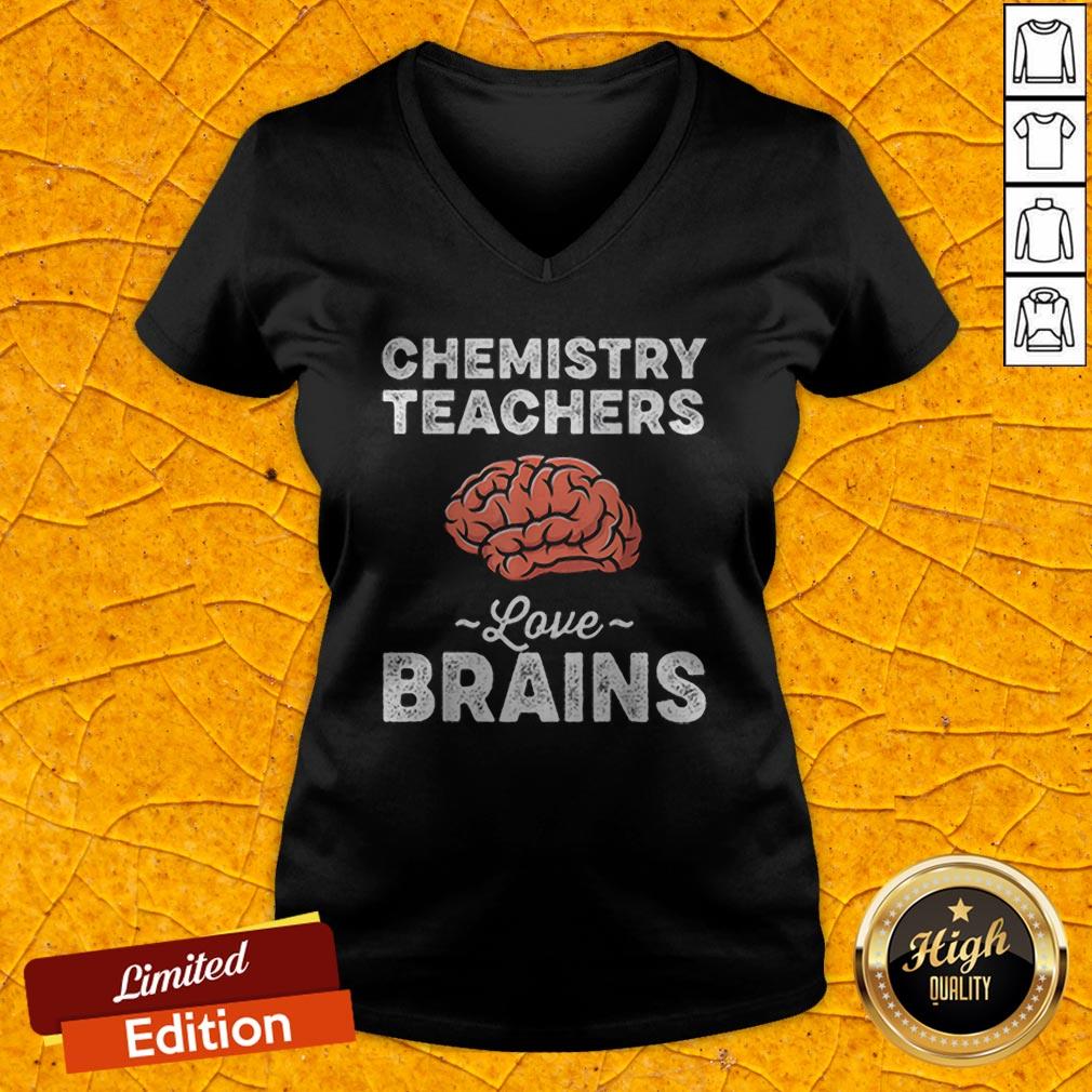 Funny Chemistry Teachers Love Brains Halloween Shirt