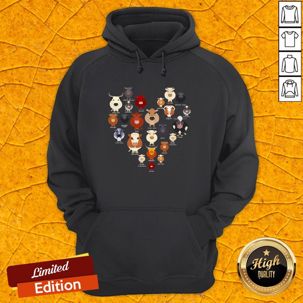 Funny Cow Heart Shirt