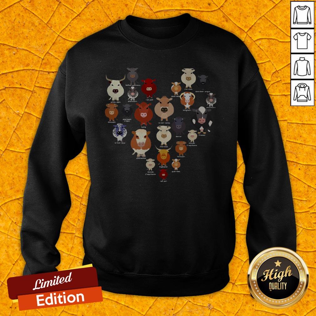 Funny Cow Heart Shirt
