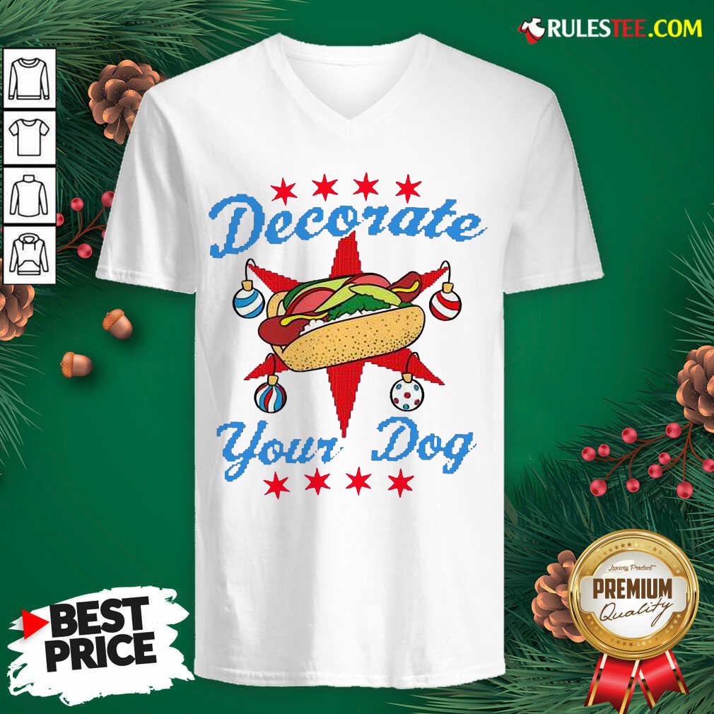 Funny Decorate Your Dog Hot Dog Merry Christmas Shirt