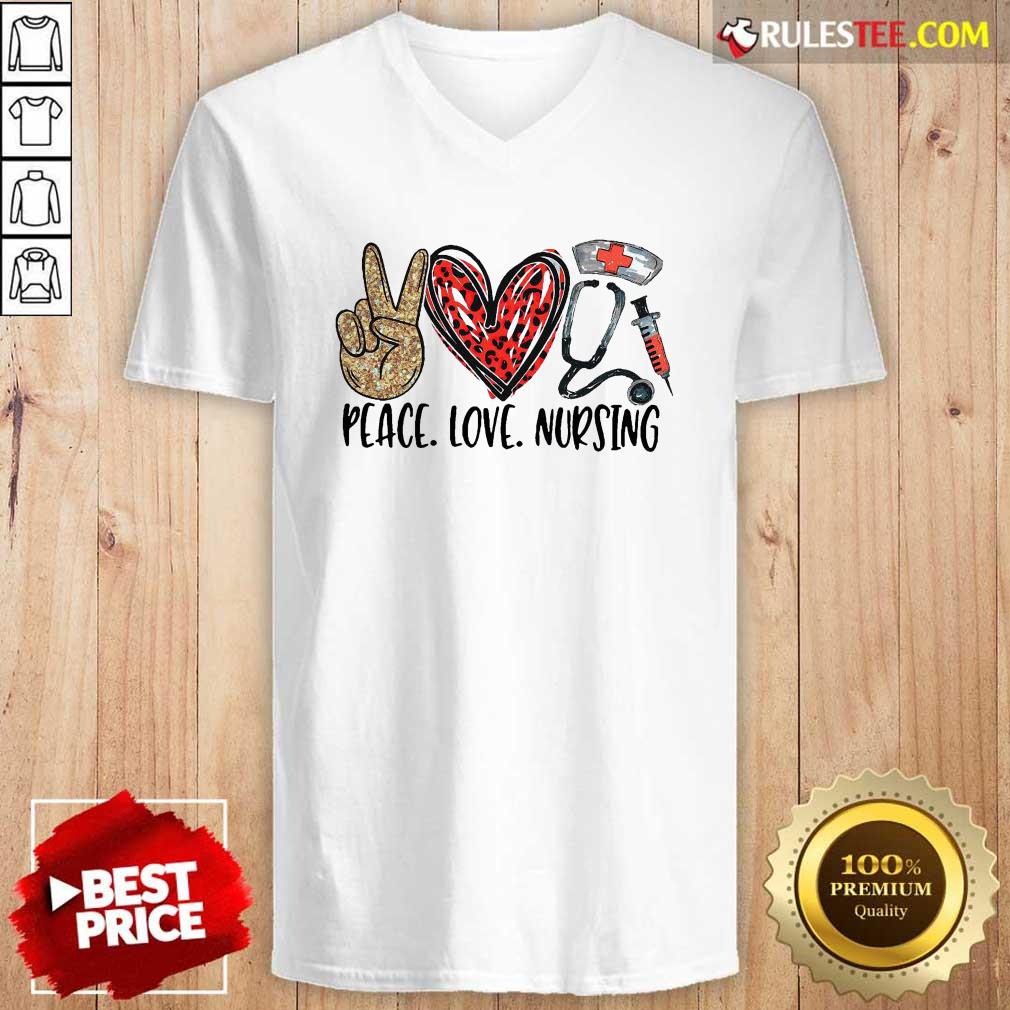 Funny Diamond Peace Love And Nursing 2021 Shirt