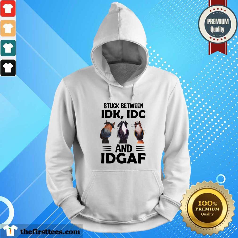 Funny Donkeys Stuck Between Idk Idc And Idgaf Shirt