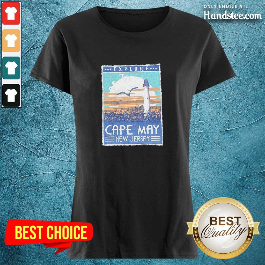 Funny Explore Cape May New Jersey Lighthouse Poster Shirt