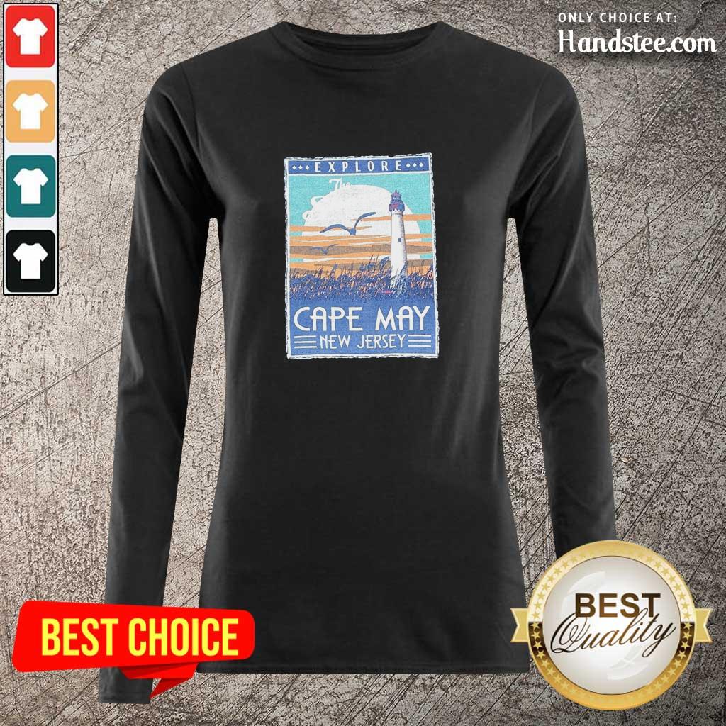 Funny Explore Cape May New Jersey Lighthouse Poster Shirt