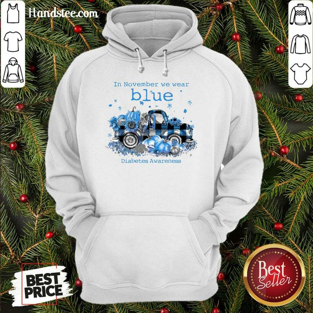 Funny In November We Wear Blue Pumpkin Shirt