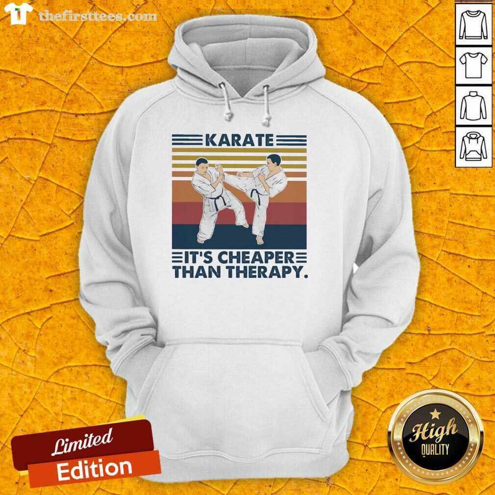 Funny Karate It’s Cheaper Than Therapy Vintage Shirt