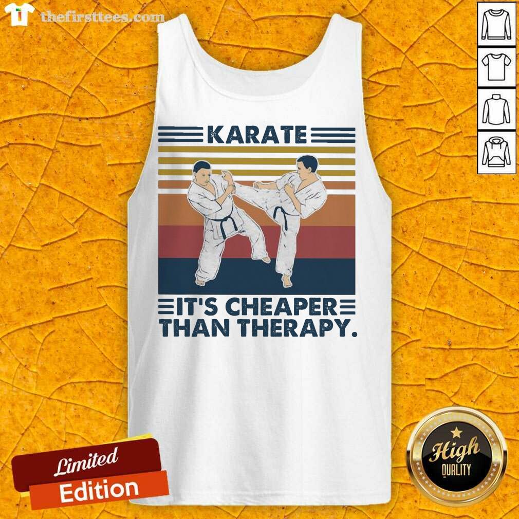 Funny Karate It’s Cheaper Than Therapy Vintage Shirt