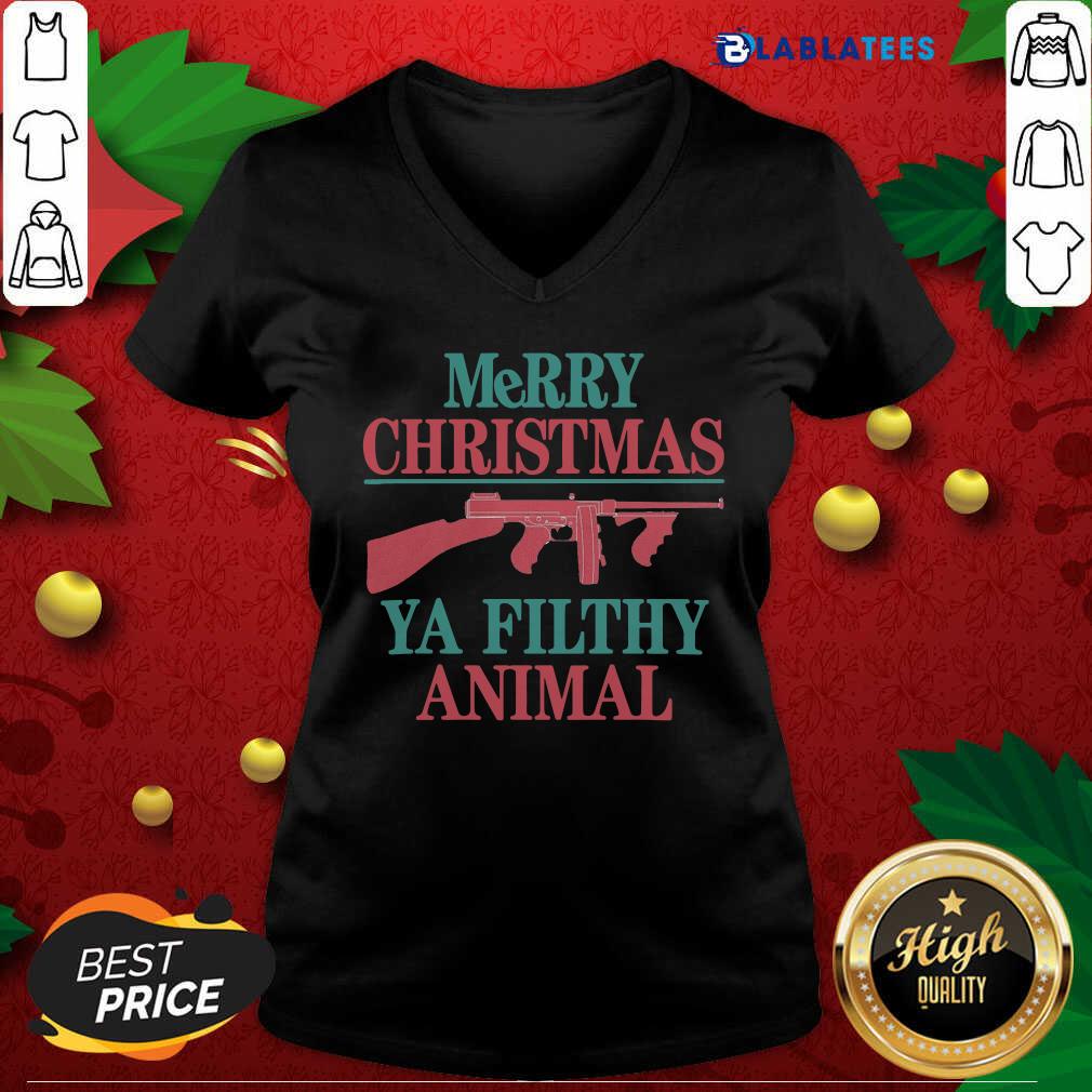 Funny Merry Christmas Ya Filthy Animal Shirt