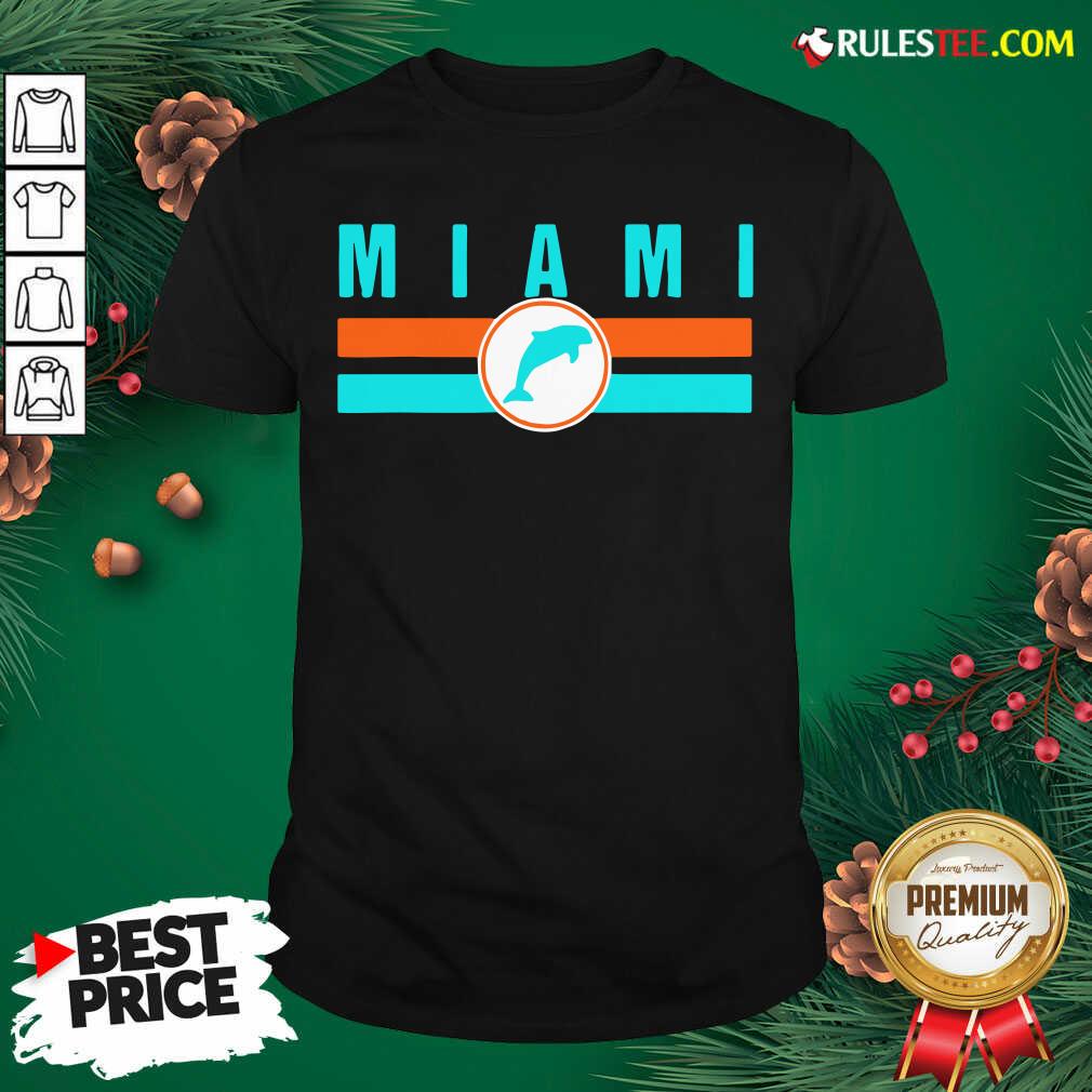 Funny MIA Miami Local Standard MIA Retro Dolphin Miami FL Shirt