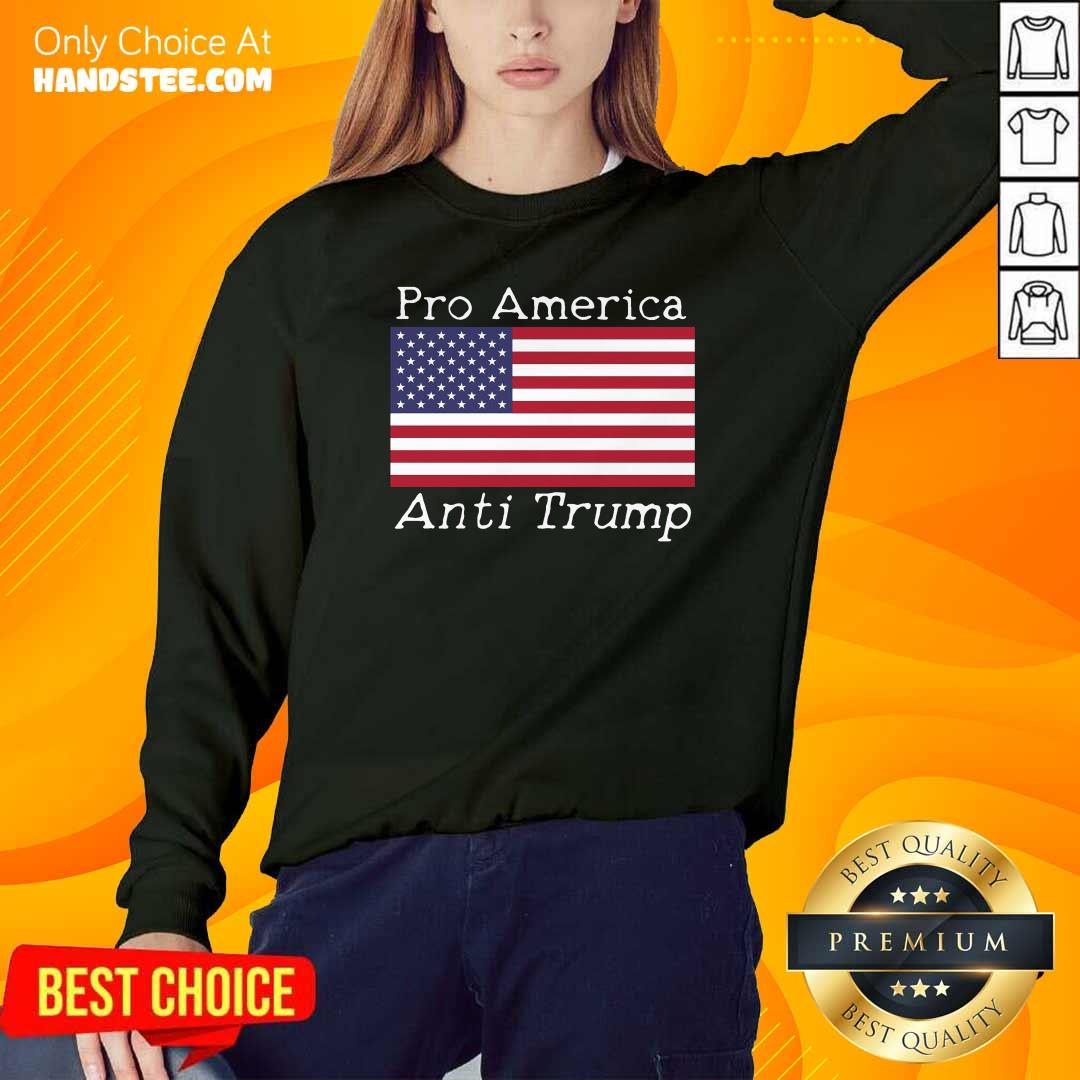 Funny Pro America Anti Trump American Flag Shirt