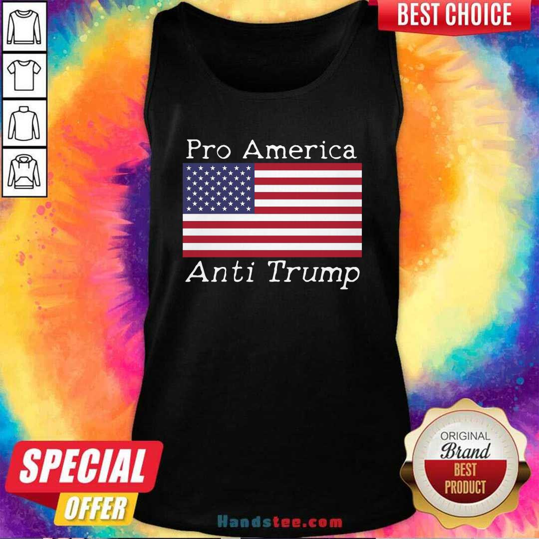 Funny Pro America Anti Trump American Flag Shirt