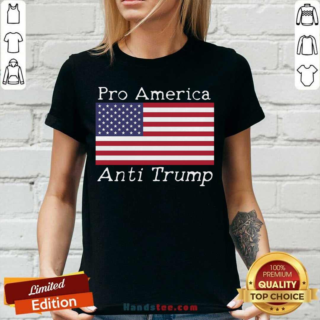 Funny Pro America Anti Trump American Flag Shirt