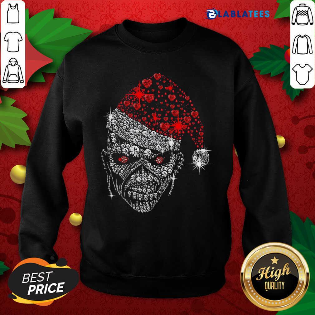 Funny Santa Skull Diamond Christmas Shirt