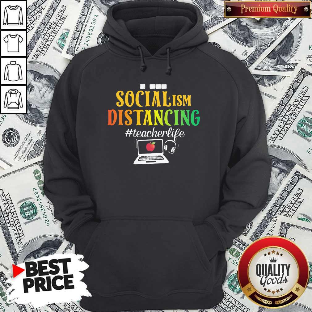 Funny Social Ism Distancing #Teacherlife Apple Laptop Shirt