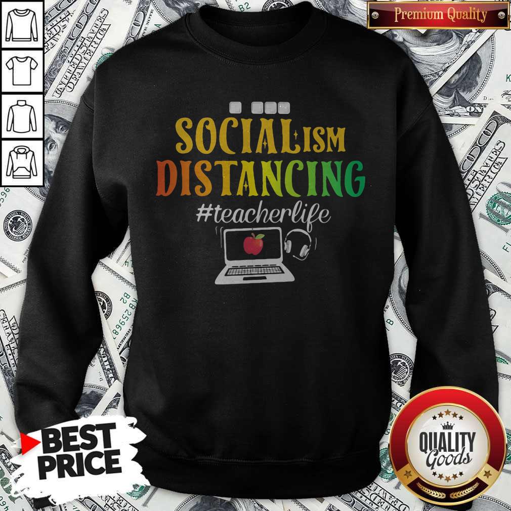 Funny Social Ism Distancing #Teacherlife Apple Laptop Shirt