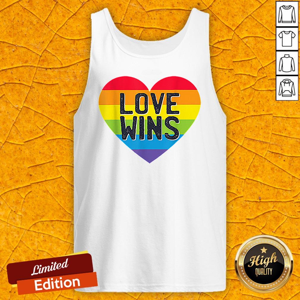 Gay Pride Love Without Limits Love Wins Rainbow Heart LGBT Shirt