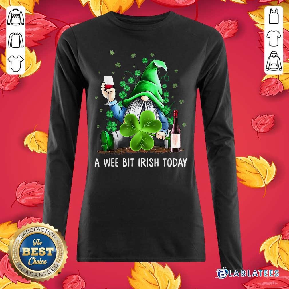 Gnome Drinks Wine Shamrock St. Patrick Day Shirt