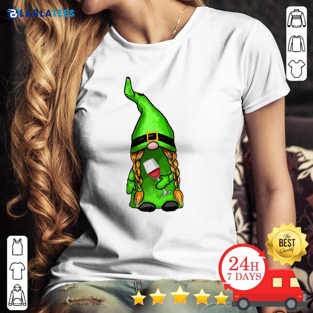 Gnome Happy St Patrick's Day Wine Shirt