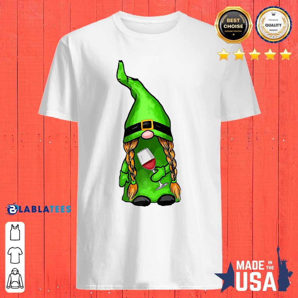 Gnome Happy St Patrick's Day Wine Shirt