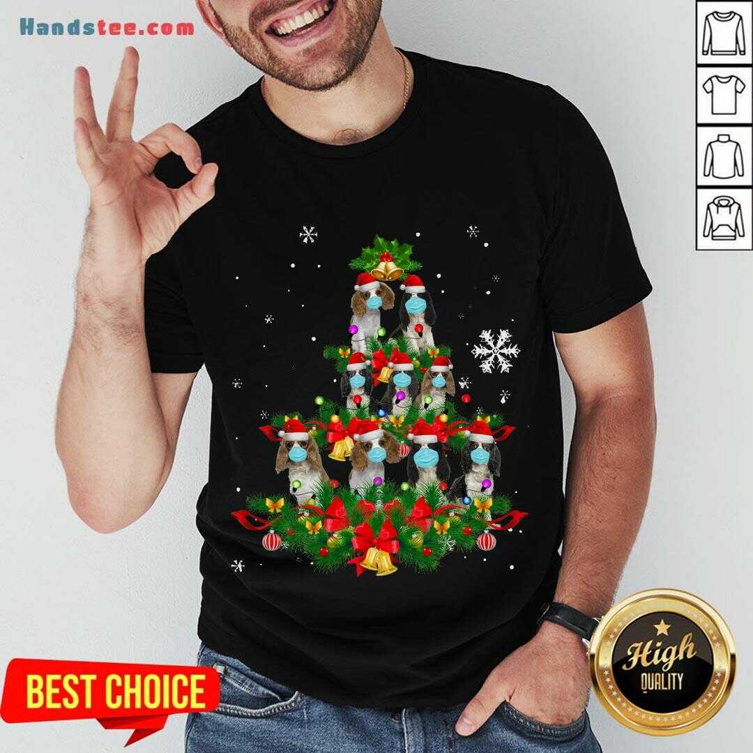 Good Cavalier King Charles Spaniel Christmas Tree Dog Mask Xmas Cute Gift Shirt