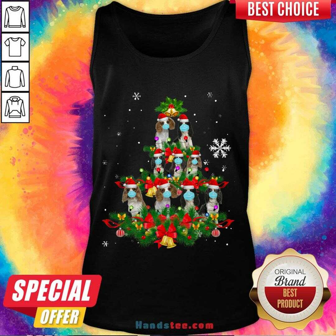 Good Cavalier King Charles Spaniel Christmas Tree Dog Mask Xmas Cute Gift Shirt