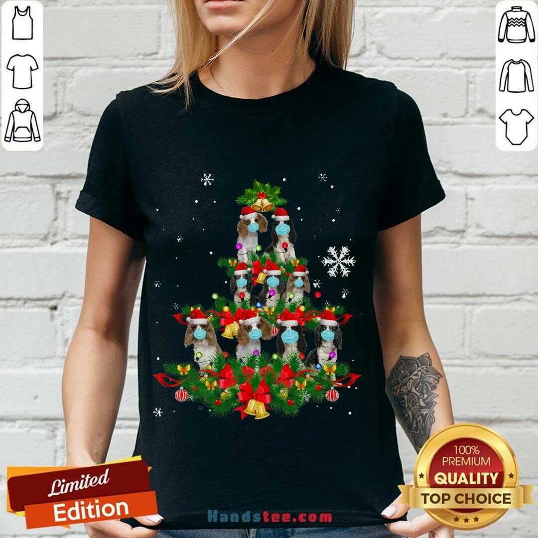 Good Cavalier King Charles Spaniel Christmas Tree Dog Mask Xmas Cute Gift Shirt