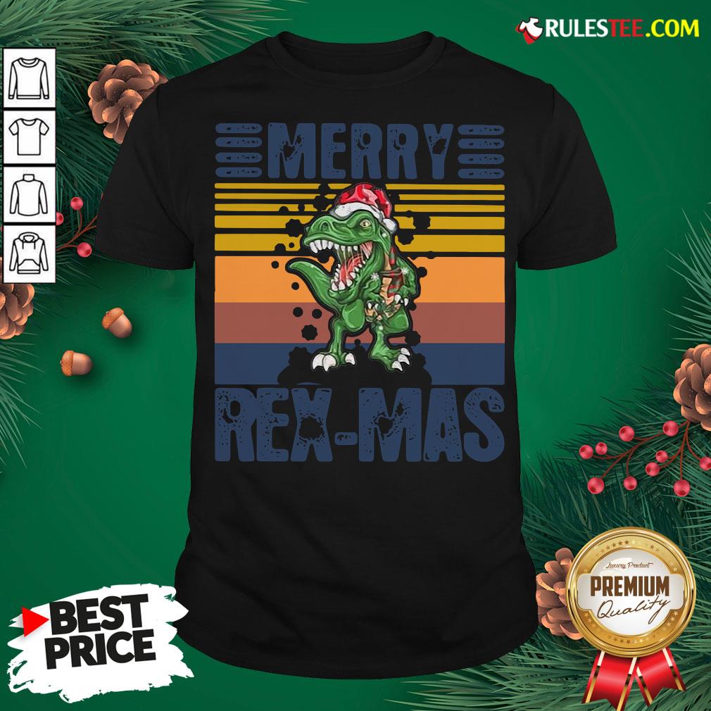 Good Christmas Santa T-Rex Merry Rexmas Vintage Shirt