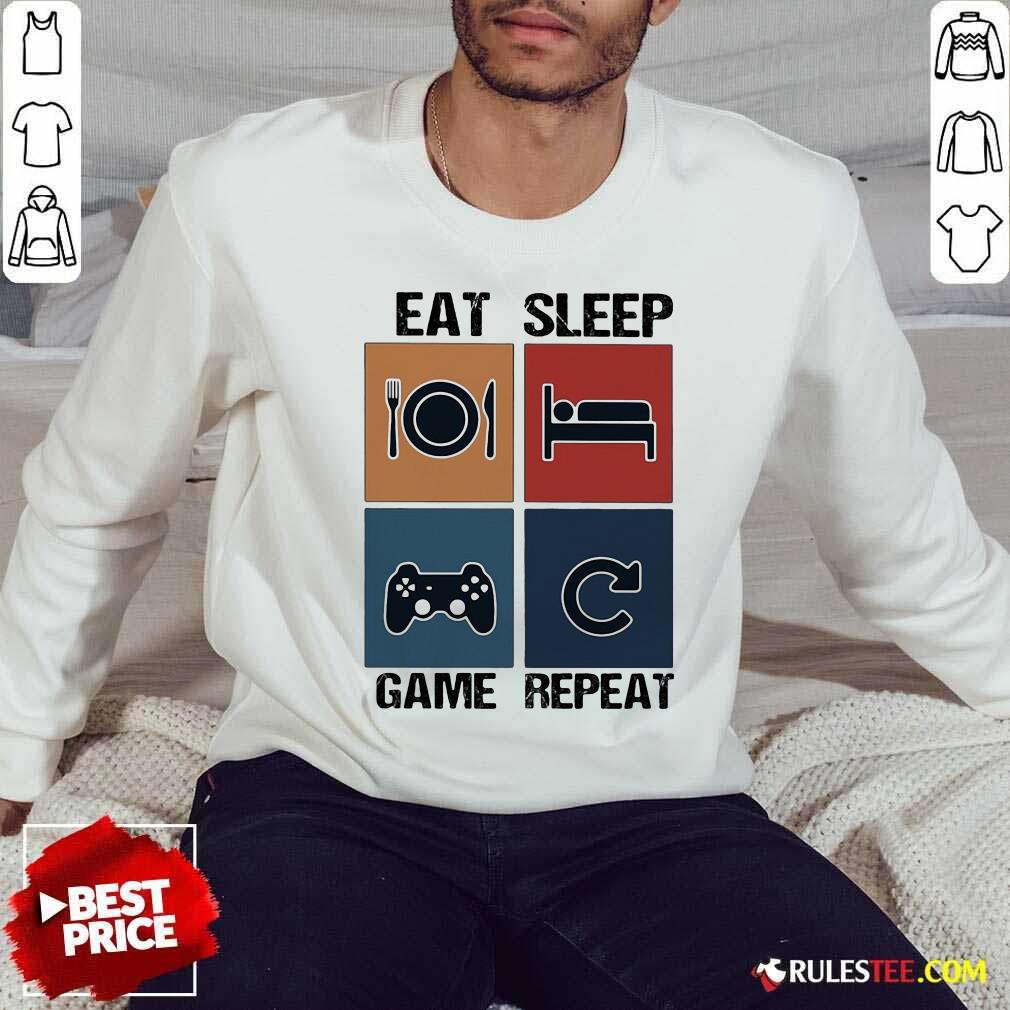 Good Eat Sleep Game Repeat Vintage Shirt