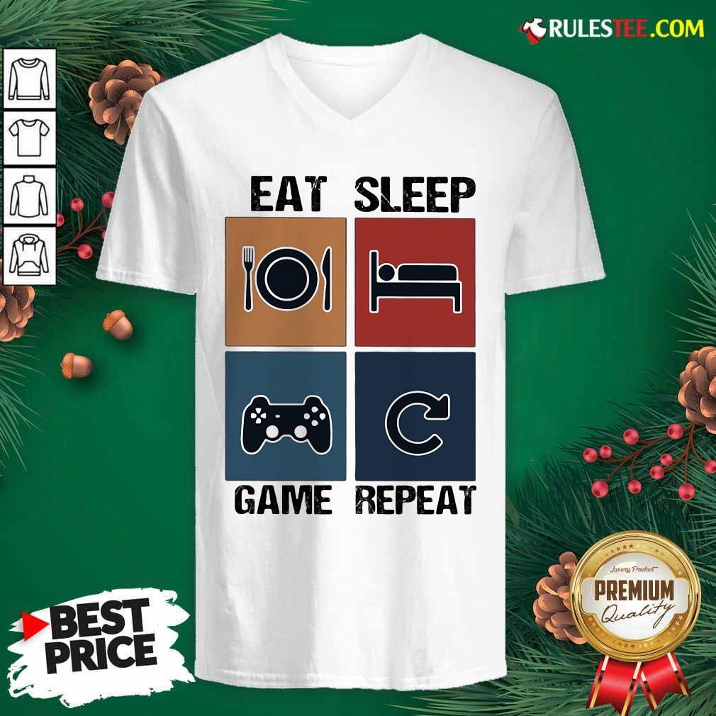 Good Eat Sleep Game Repeat Vintage Shirt