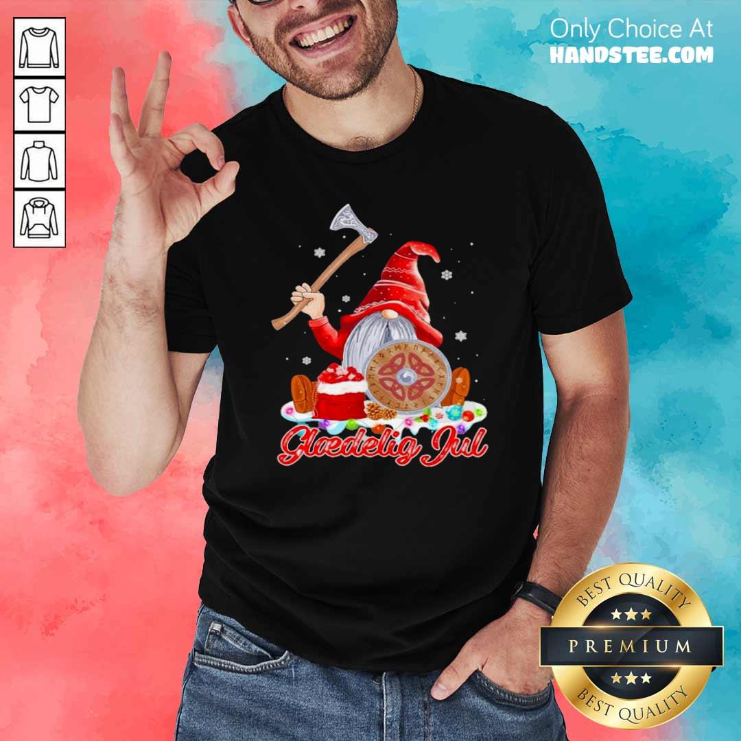Good Gnome Viking Glaedelig Jul Christmas Shirt