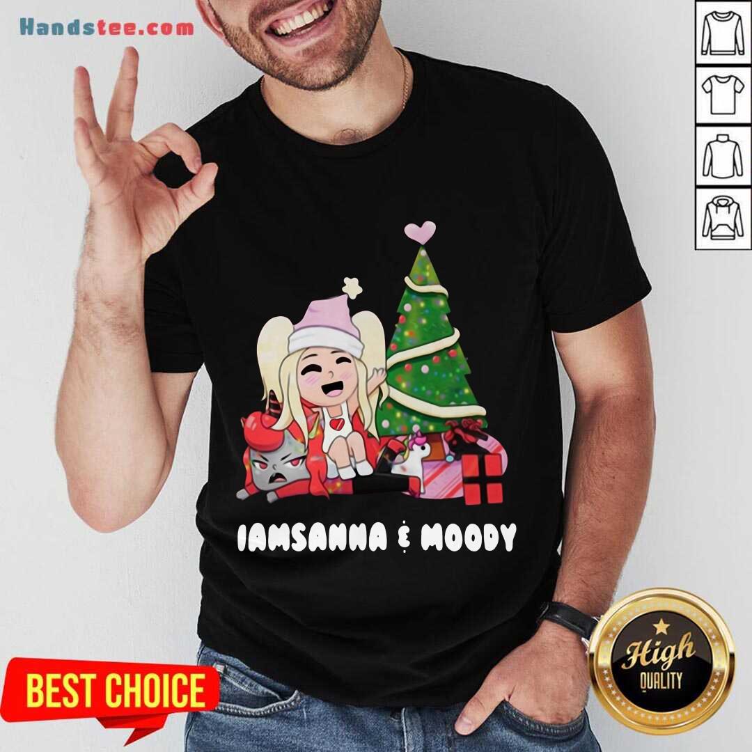 Good Iamsanna And Moody Tree Christmas Shirt