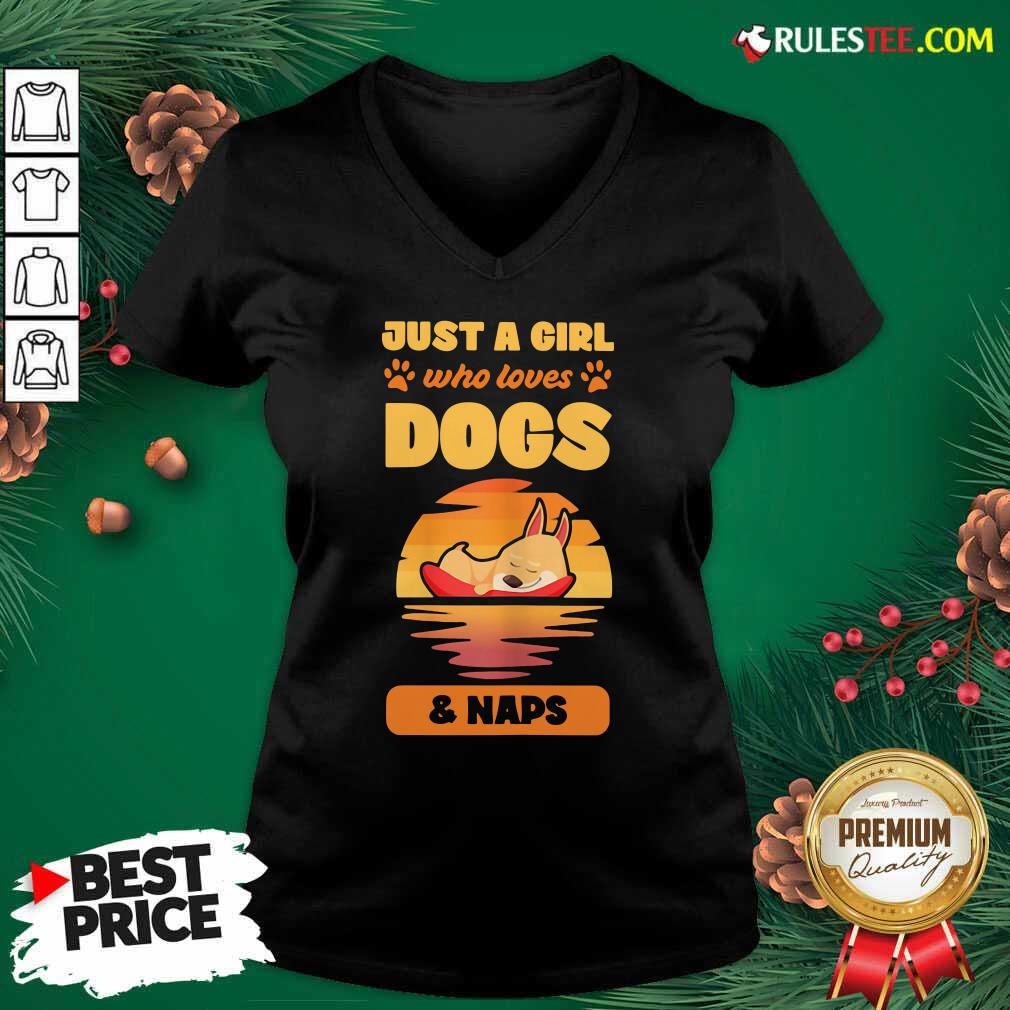 Good Just A Girl Who Loves Dogs And Naps Shirt