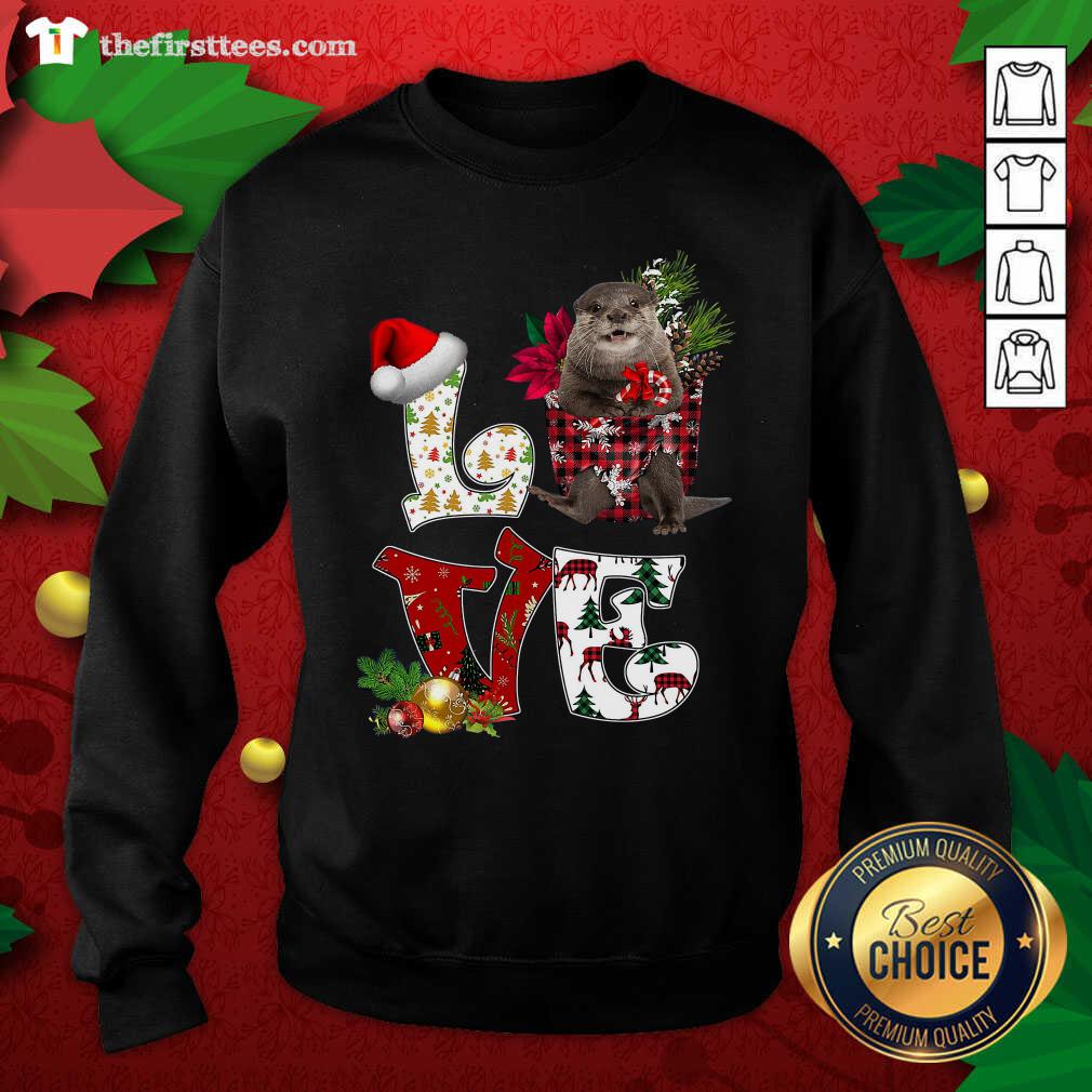 Good Love North American River Otter Merry Christmas Shirt