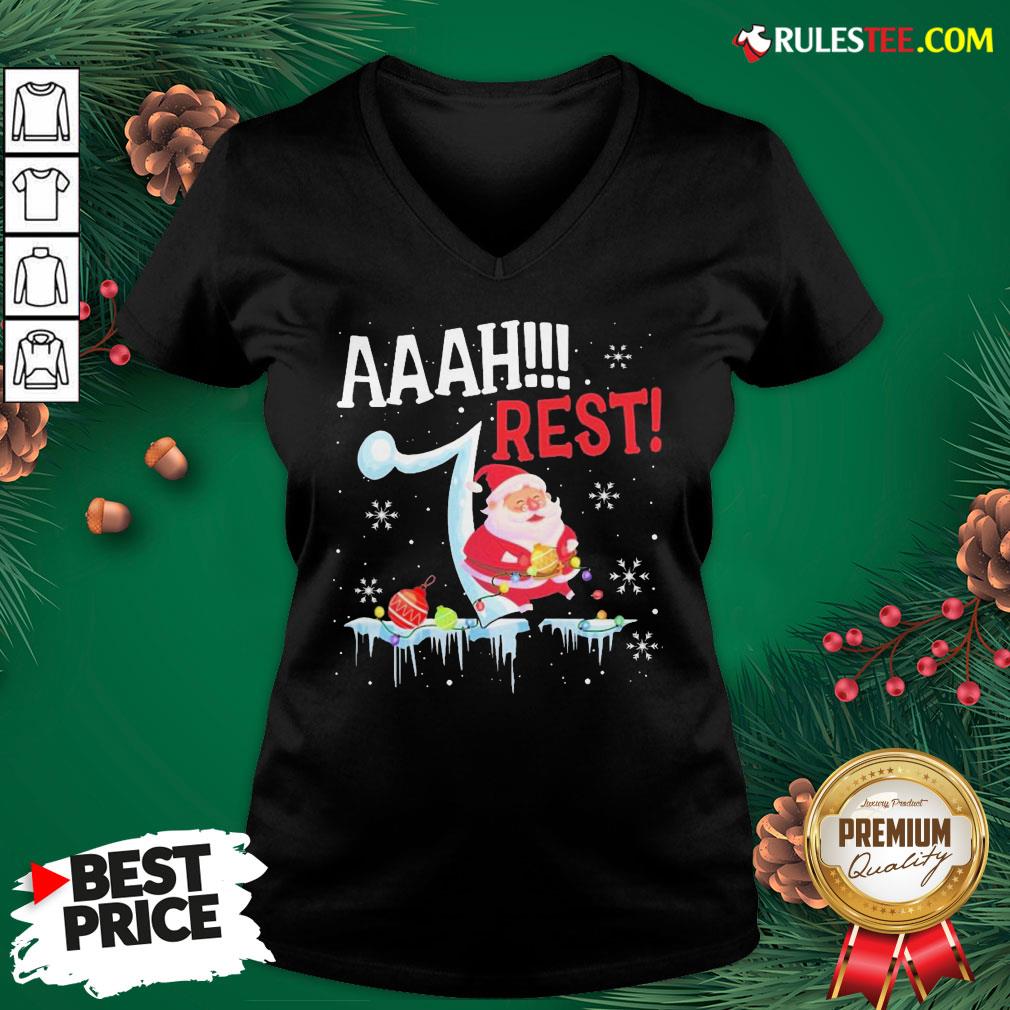 Good Santa Claus Aaah Rest Happy Light Christmas Shirt