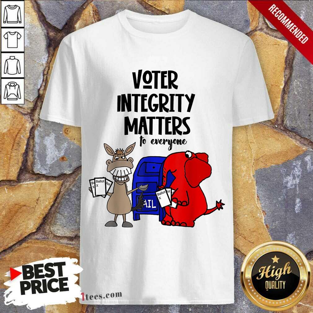 Good Socialdudtees Voter Integrity Matters To Everyone Shirt