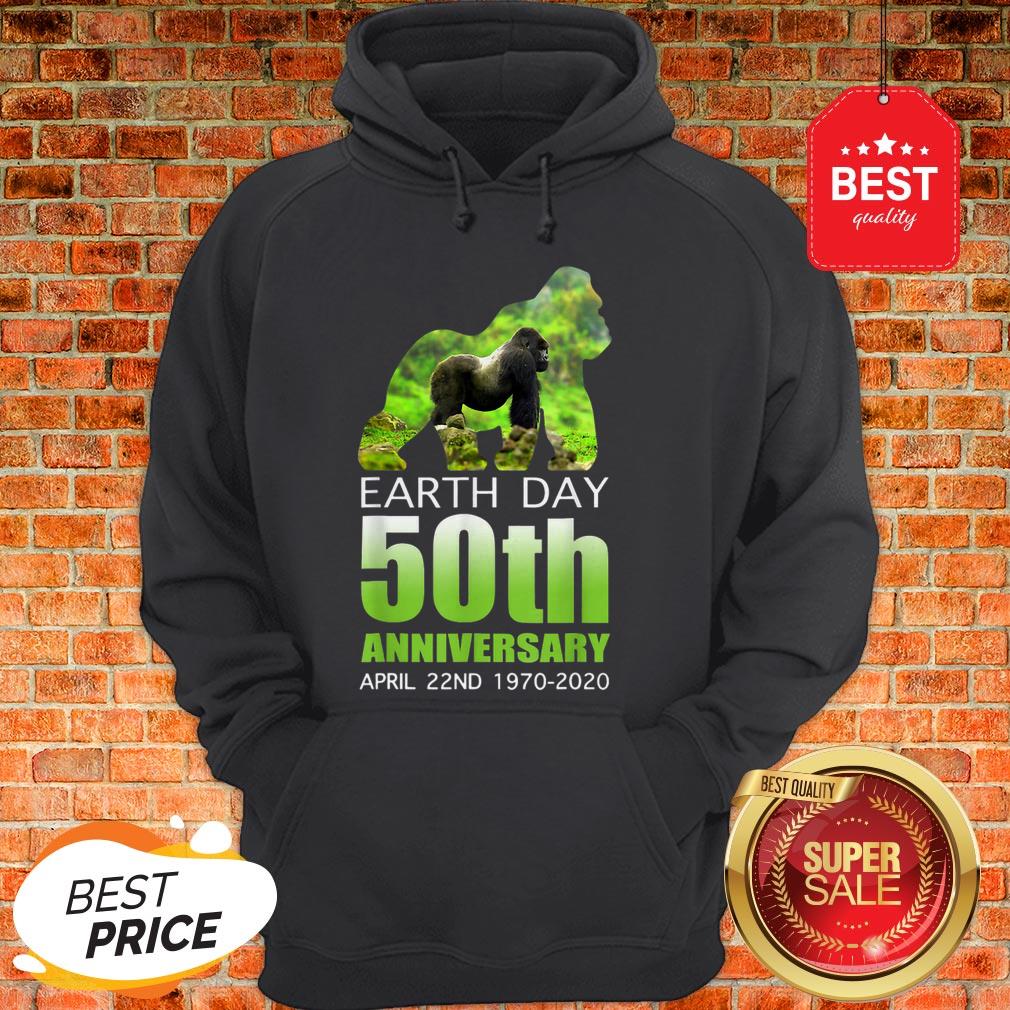Gorilla Silhouette Earth Day 50th Anniversary April 22nd Shirt