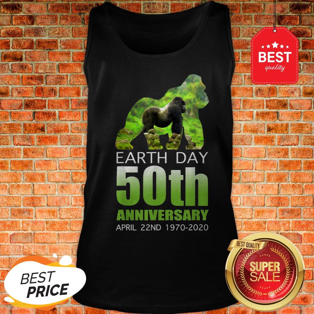 Gorilla Silhouette Earth Day 50th Anniversary April 22nd Shirt