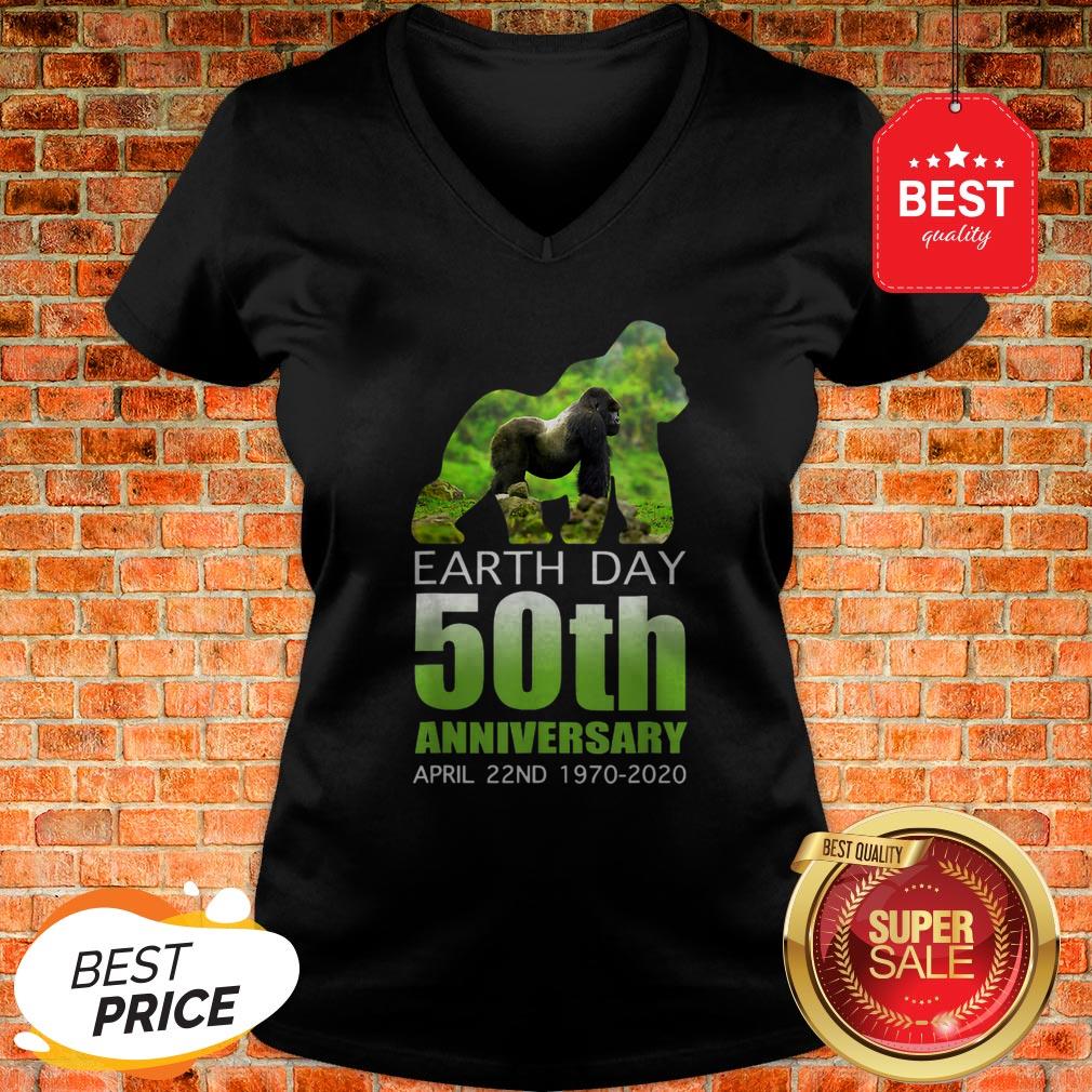 Gorilla Silhouette Earth Day 50th Anniversary April 22nd Shirt