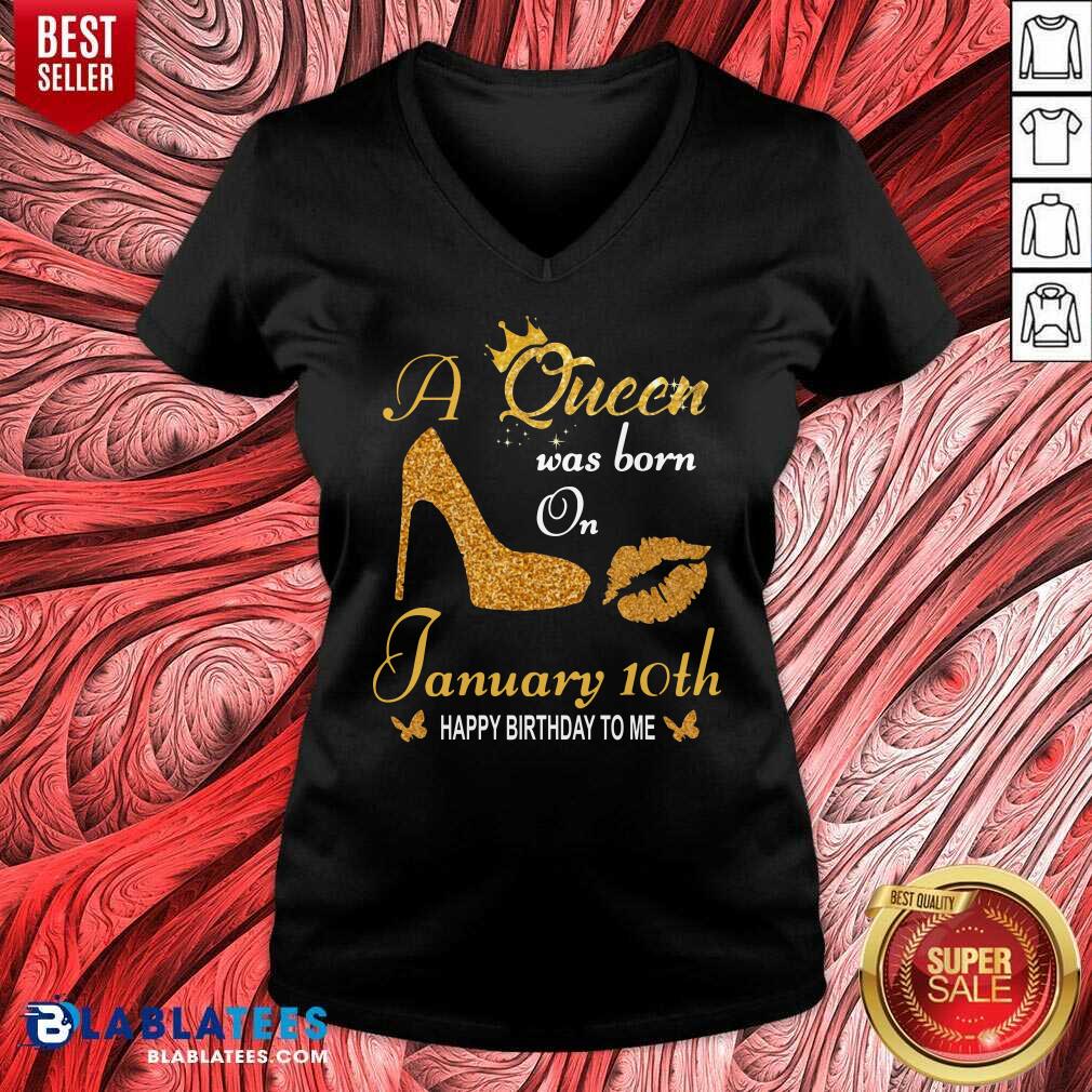 Great A Queen Was Born On 12th January Happy Birthday To Me T-shirt