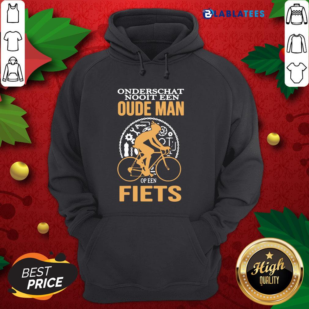 Great Onderschat Nooit Een Oude Man Op Een Fiets Shirt