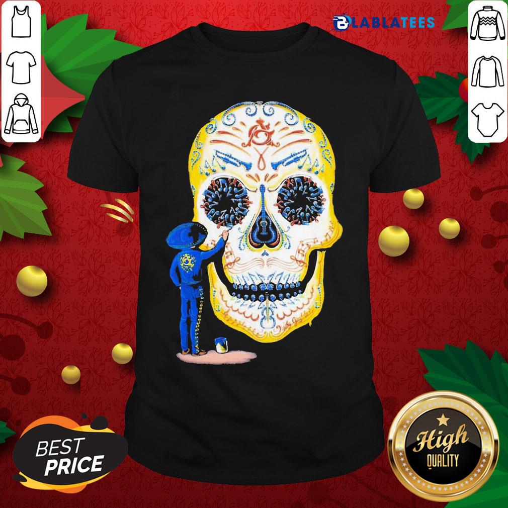 Great Painter Sugar Skull And Music Shirt