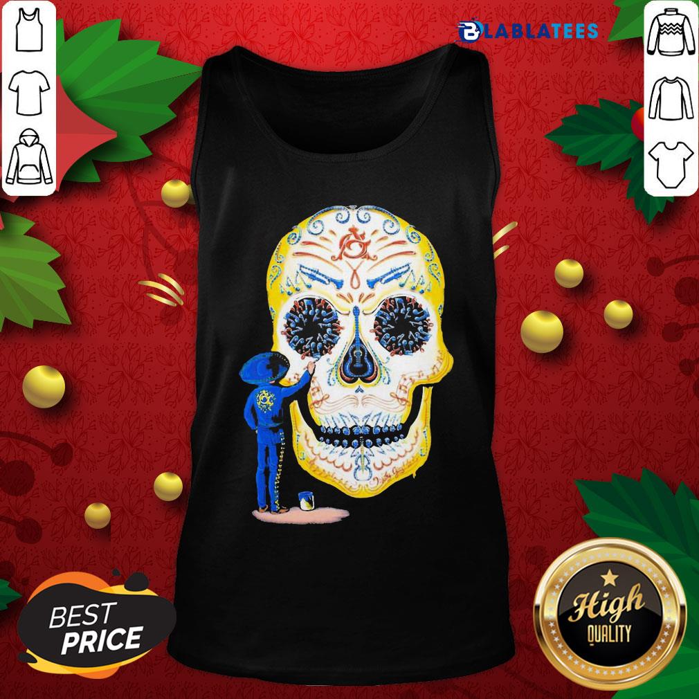 Great Painter Sugar Skull And Music Shirt