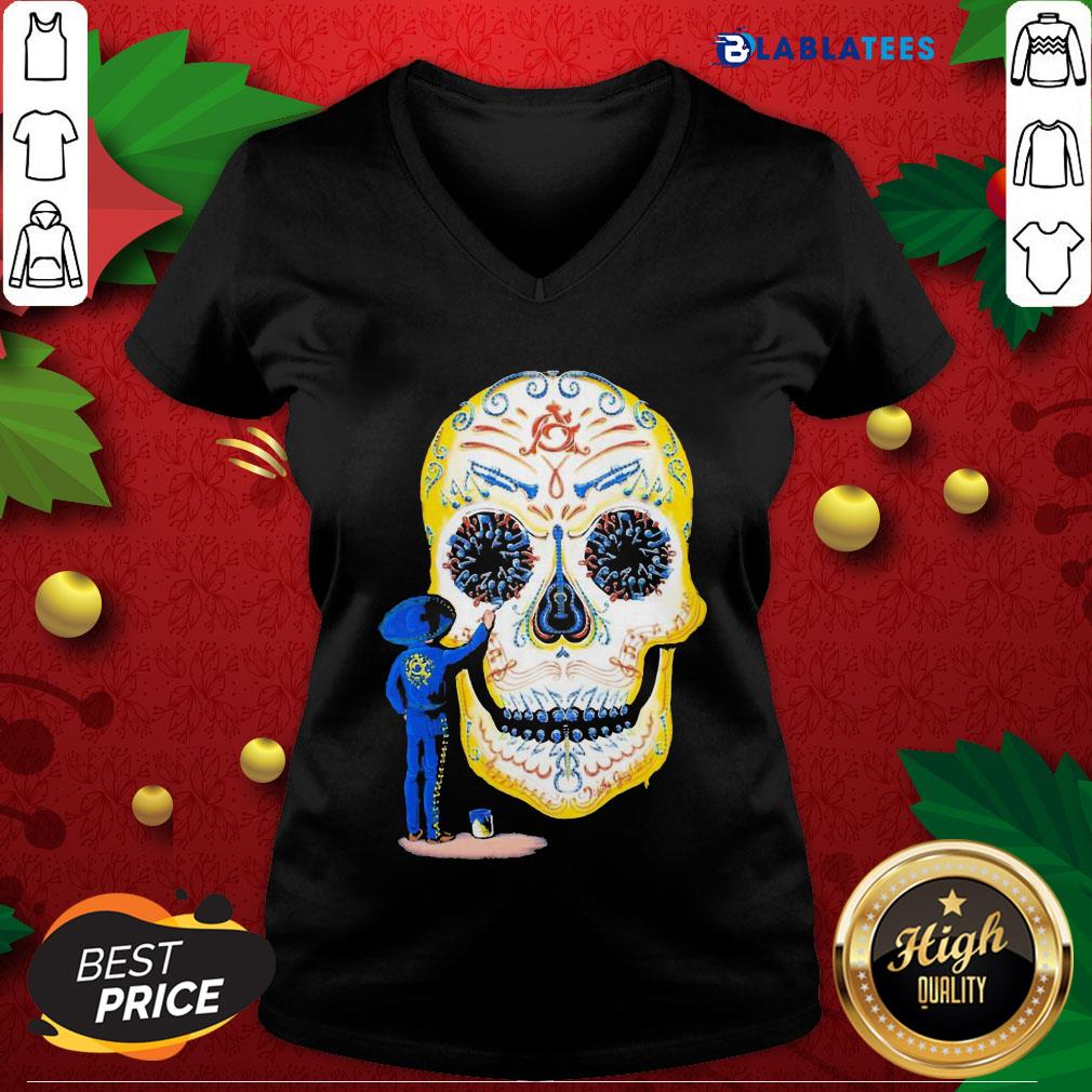 Great Painter Sugar Skull And Music Shirt