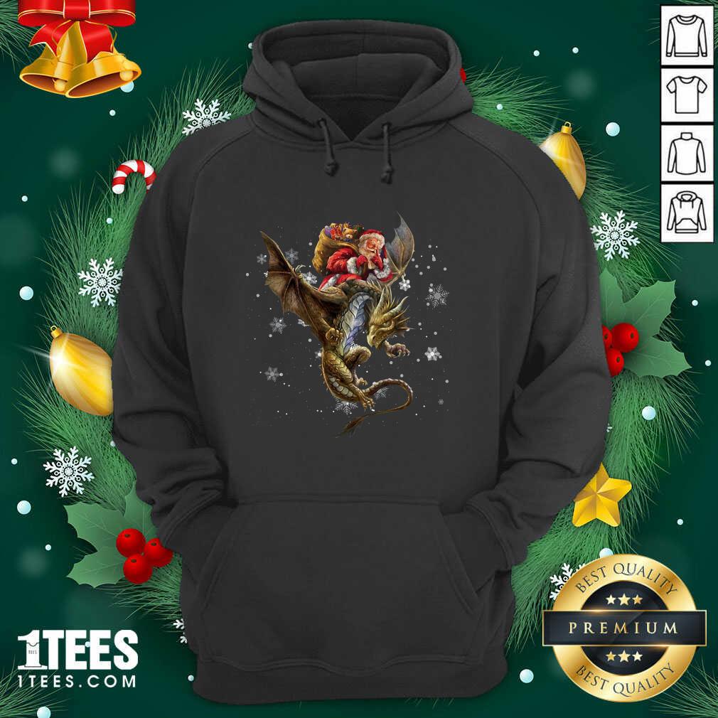 Great Santa Claus Riding Dragon Christmas Shirt