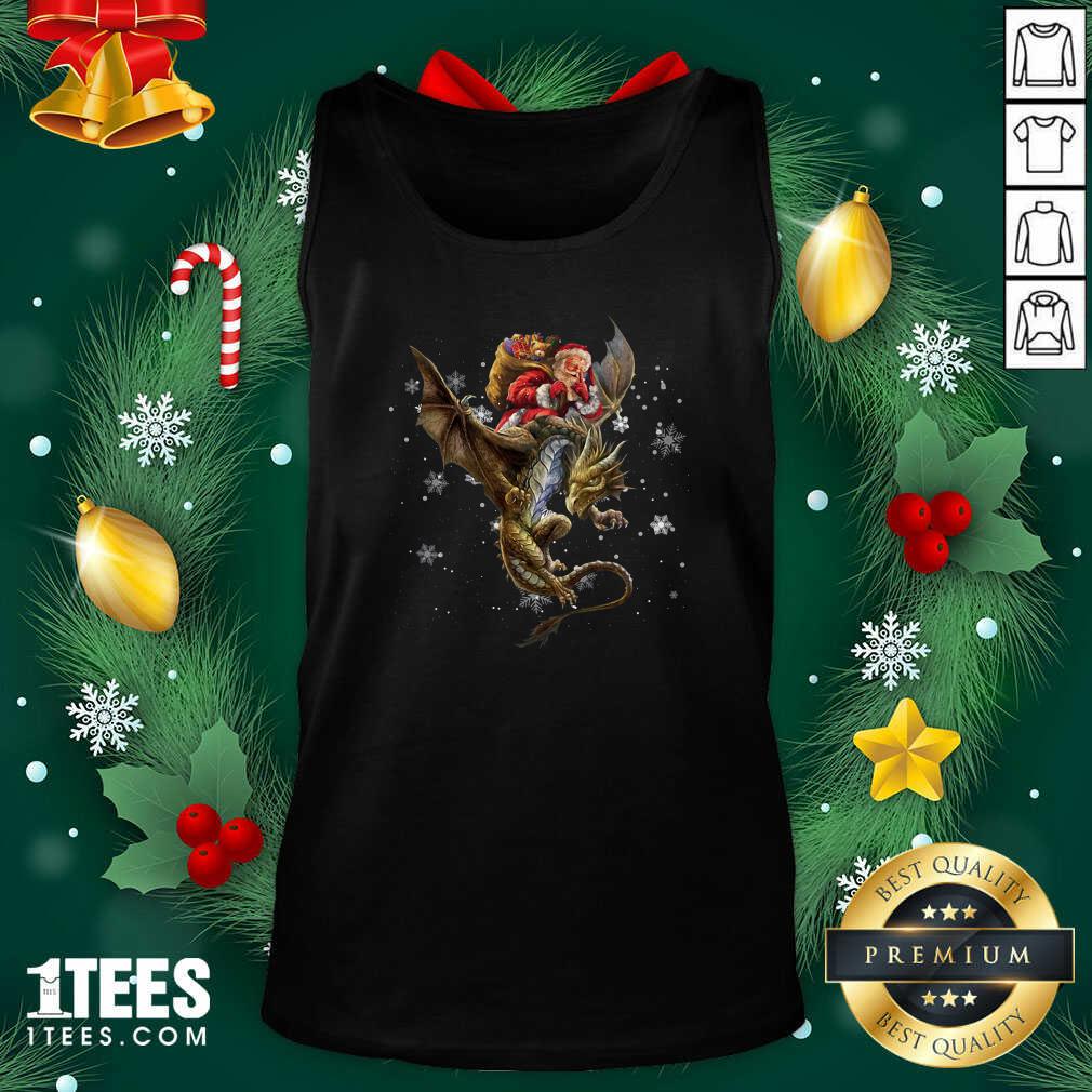 Great Santa Claus Riding Dragon Christmas Shirt